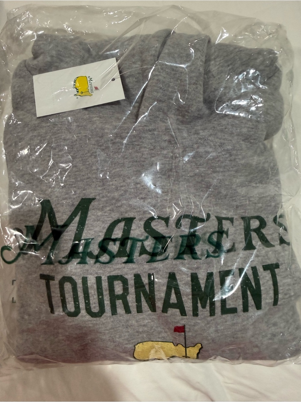 Masters Gray Sweatshirt with Green Logo and Yellow Emblem
